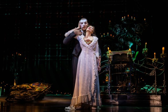 Australian Claire Lyon in The Phantom of the Opera in Seoul.