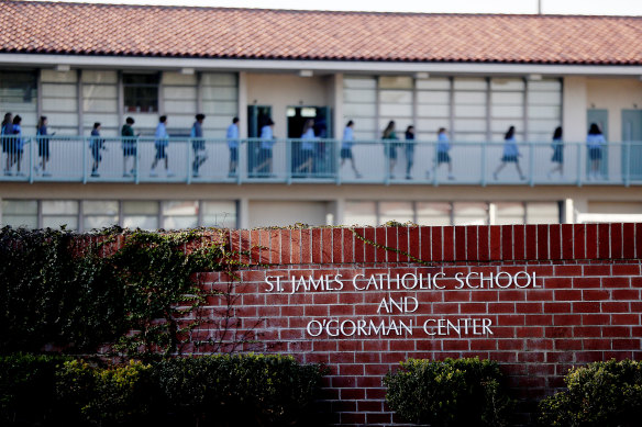 St James Catholic School in Torrance, California. Two nuns allegedly embezzled thousands of dollars from the school to finance personal expenses including trips to Las Vegas casinos. 