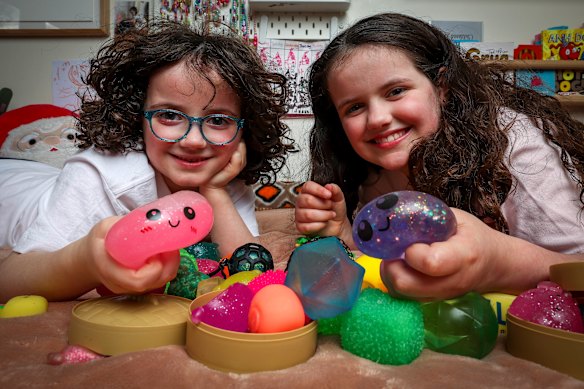 Melbourne sisters Vanessa (left) and Audrey are obsessed with squishies. 