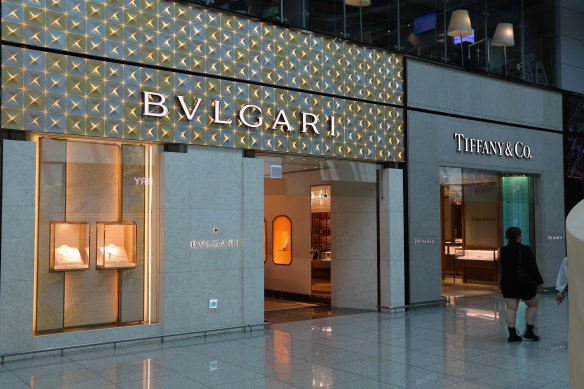 Luxury brands, spanning Bulgari to Tiffany.