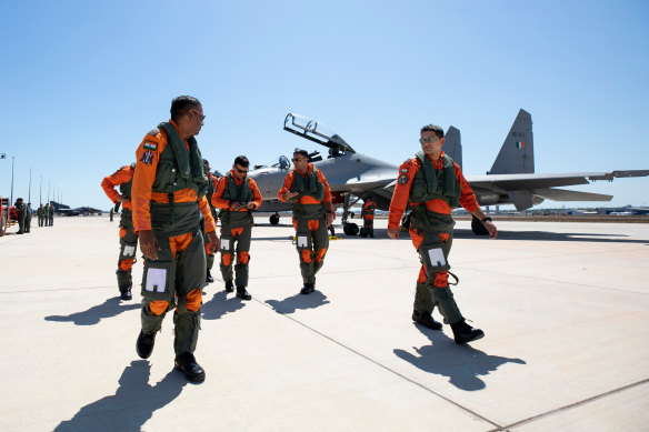 Aircrew from the Indian Air Force in Darwin during Exercise Pitch Black 2022