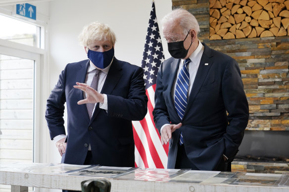 US President Joe Biden and British Prime Minister Boris Johnson ahead of the G7 summit.