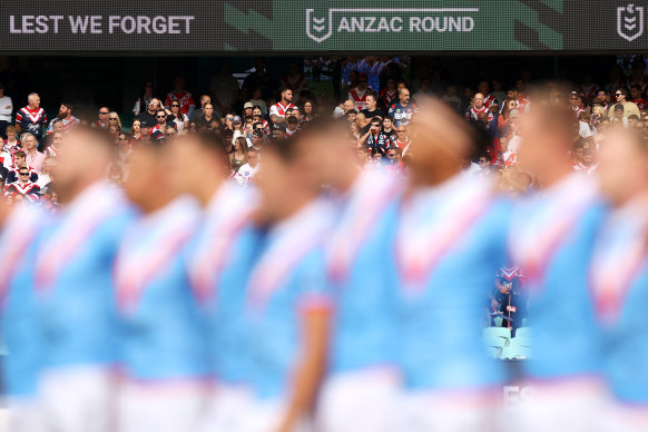 The NRL have a long-standing Anzac Day clash between the Roosters and Dragons.