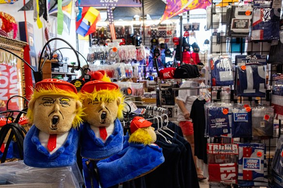 The ecosystem of Trump trinkets is worth more than $US300 million a year, according to one estimate from a market research firm.