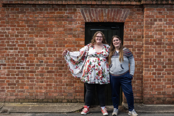 Cadance Bell, left, and Amanda Sato: “We weren’t allowed to talk for a month and it was the most incredible, meditative experience not speaking with the person you love for four weeks.”