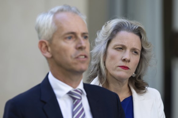 Immigration Minister Andrew Giles and Home Affairs Minister Clare O’Neil.