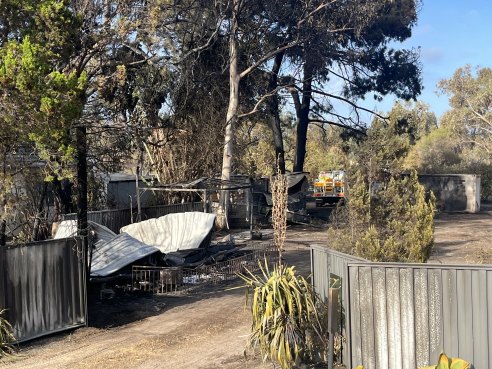 A property destroyed by fire near Wanneroo.