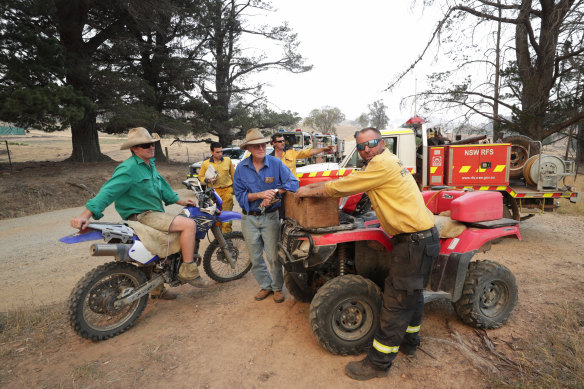 Firefighters and farmers brace for worsening conditions near Adaminaby near the Snowy Mountains, where multiple blazes are burning.