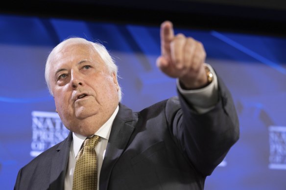 Mining magnate Clive Palmer launched a Federal Court action over the Voice referendum.