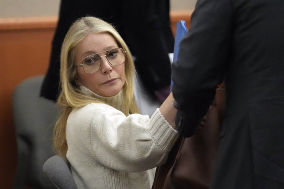 Gwyneth Paltrow in court last week.