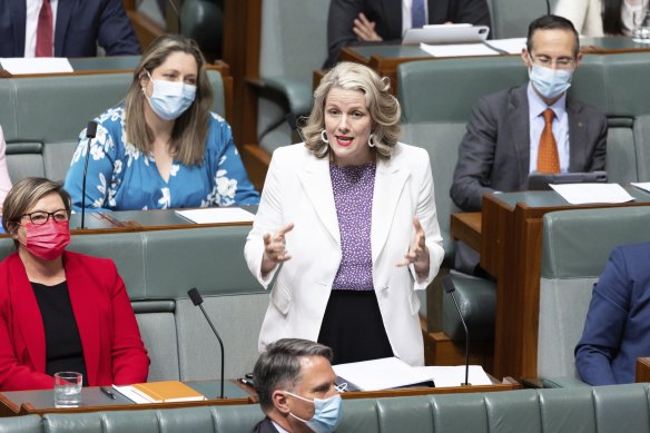 Home Affairs Minister Clare O’Neil during question time on Monday.