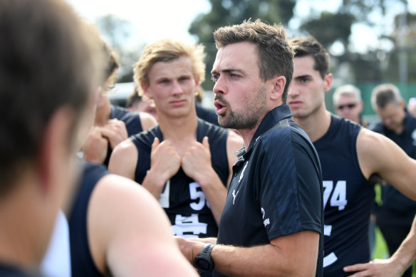 Daniel O’Keefe during his time as Carlton’s VFL coach.