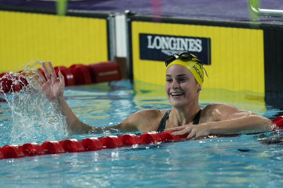 Kaylee McKeown took gold in the 100m backstroke final.