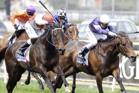 Shewan, left, beats Tanby in the 2011 Herbert Power.