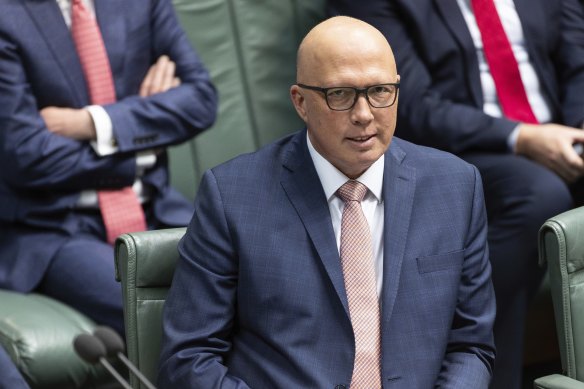 Opposition Leader Peter Dutton quizzed Albanese on the cost of the Voice referendum.