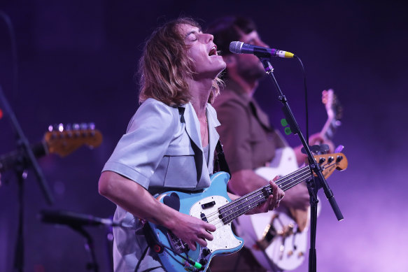 Lime Cordiale play live at the Sidney Myer Music Bowl in 2021.