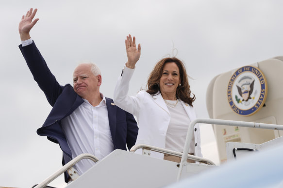 Kamala Harris and Tim Walz 