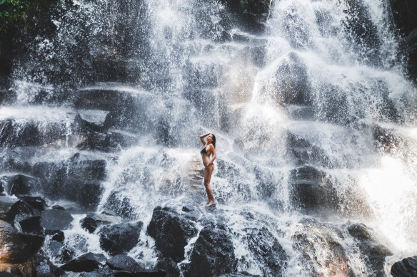 The fantasy: alone in paradise. Bali’s Kanto Lampo waterfall.