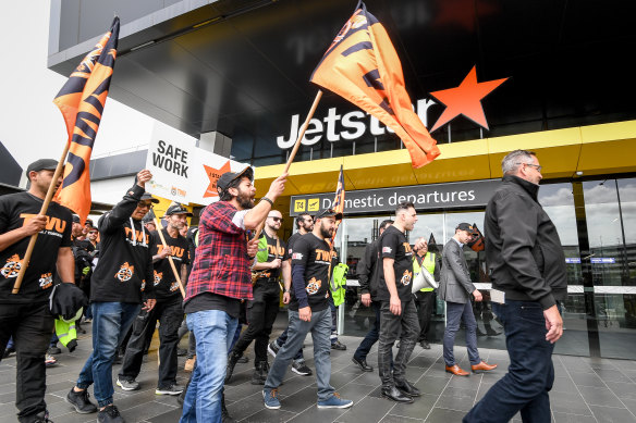 Jetstar ground crew workers have walked off the job twice in the past two weeks. 