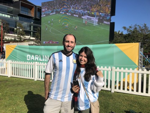 Nahuel Guzman from Argentina and Australian wife Tessa Pase who met in Sydney.