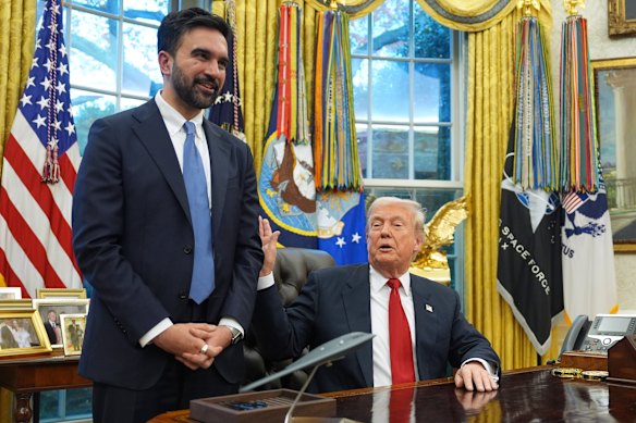 Zohran Mamdani meets Donald Trump in the Oval Office in November.