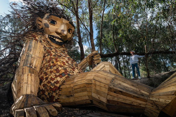 The sculptures are designed to look as though they’ve been there forever, and will eventually break down and return to nature.