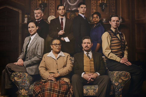 The London cast of The Mousetrap. An all-Australian cast is bringing a 70th-anniversary edition of the show to the Theatre Royal. 