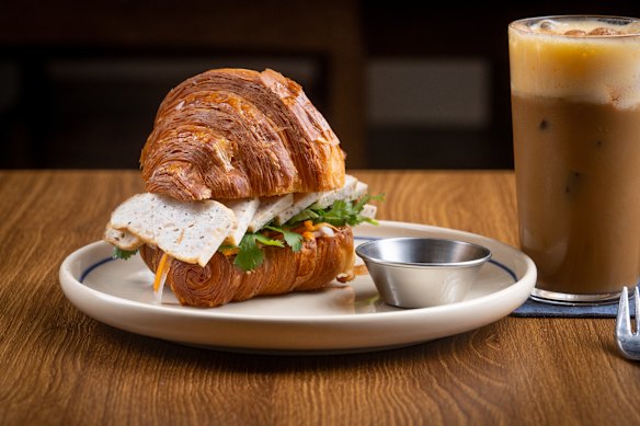 Cham plays with western and Vietnamese breakfast dishes, such as a croissant banh mi.