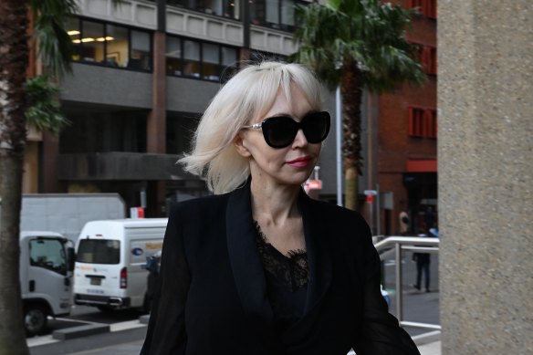 Zali Burrows outside the Federal Court in Sydney on Thursday.