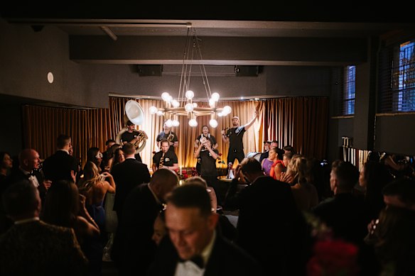 The reception was held in the cinema’s adjoining restaurant and bar.