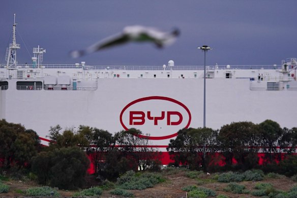 The BYD Zhengzhou at Webb Dock on Sunday, May 31, 2026.
