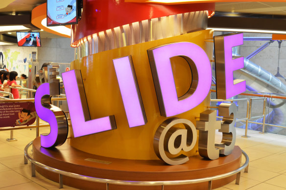 The kids love Slide @t3 in Singapore’s Changi Airport.