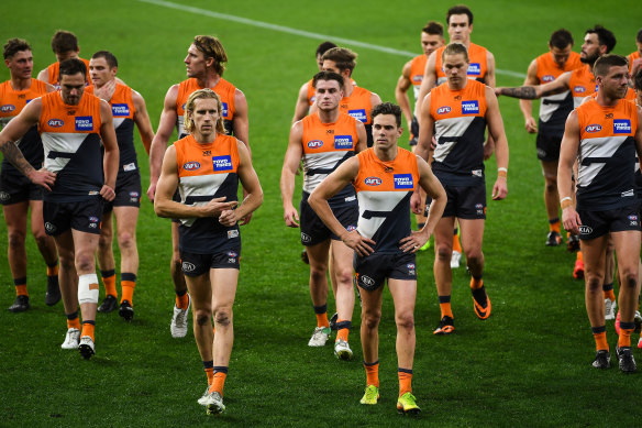 GWS could miss finals after making the grand final last year.
