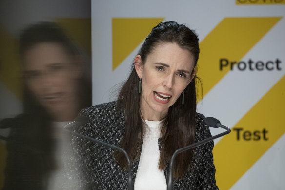 Prime Minister Jacinda Ardern delivers her map our of lockdown on Monday.