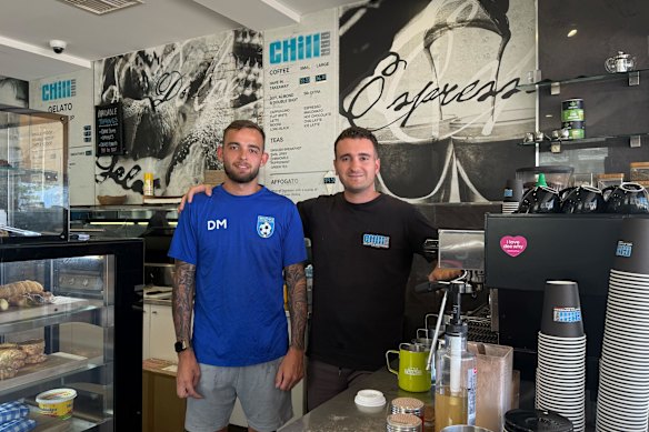 Dylan Caccamo (left) and Luca Cavalieri (right) were working when a lifeguard told them about the attack.