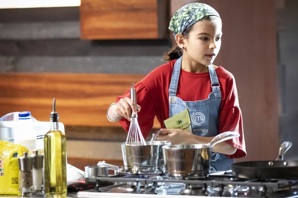 Junior MasterChef contestant Georgia, 11, borrows cookbooks instead of novels from her local library.