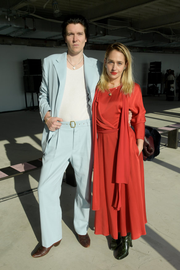With now ex-girlfriend Jemima Kirke, who’s still his “most
important creative influence”.