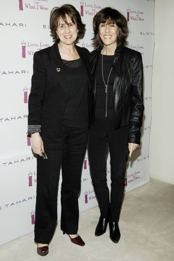 Delia, left, with sister Nora, at an event in 2010 in New York City.