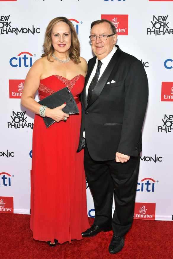 Harold Mitchell with friend Nadia Taylor at a New York Philharmonic gala. 
