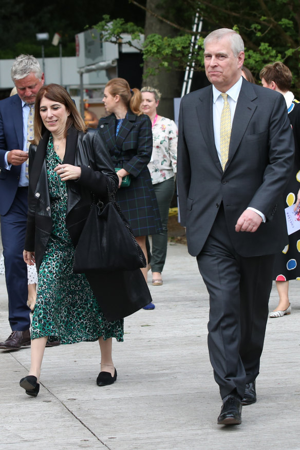 The prince with his adviser Amanda Thirsk. She is believed to have convinced him to agree to being interviewed on BBC TV’s Newsnight.