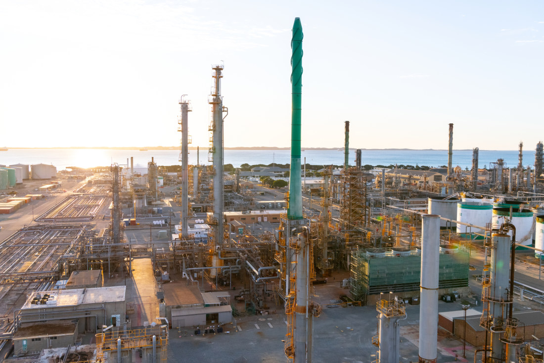 BP’s Kwinana refinery was once Australia’s largest but ceased crude oil production in March 2021 but will now be partially repurposed as a green hydrogen hub and waste-to-fuel plant.