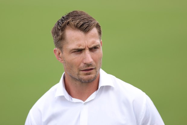SYDNEY, AUSTRALIA - FEBRUARY 07: Kieran Foran commentates for Fox Sports ahead of the NRL pre-season match between Canterbury Bulldogs and North Queensland Cowboys at Netstrata Jubilee Stadium, on February 07, 2026, in Sydney, Australia. (Photo by Jason McCawley/Getty Images)