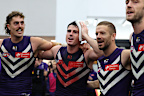 Sam Switkowski (second from right) and his Dockers teammates.