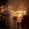 Sydney Harbour fire threatens heritage-listed former Manly ferry