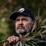 Aboriginal elder Uncle Robbie Thorpe at Camp Sovereignty.