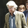 Julian Wright, returning to the Supreme Court for afternoon session of his hearing - Julian is suing the very reclusive Angela Bennett over their family’s iron ore fortune. Photographed for AFR newspapaer by Philip Gostelow, 10th February 2020. AFR NEWS.