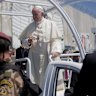A May 2014 photo showing of Pope Francis passing Israel’s separation barrier en route to a mass in Manger Square next to the Church of the Nativity, traditionally believed to be the birthplace of Jesus Christ in the West Bank city of Bethlehem.