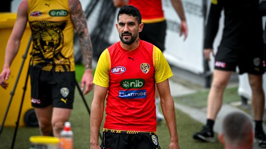 Marlion Pickett was back at Richmond training on Thursday.