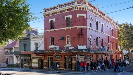 The Shakespeare hotel in Devonshire Street, Surry Hills, Sydney