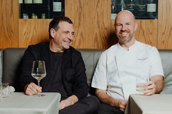 Nick Hildebrandt and Brent Savage celebrate 20 years of Bentley Restaurant and Bar with an indefinite pause to recalibrate. 
